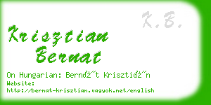 krisztian bernat business card